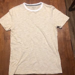Old Navy striped tan fitted tee small